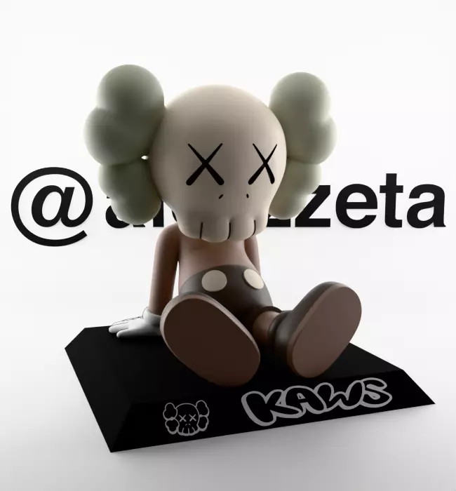 Kaws Holiday Taipei Chibi Textured Low-poly 3D model_35