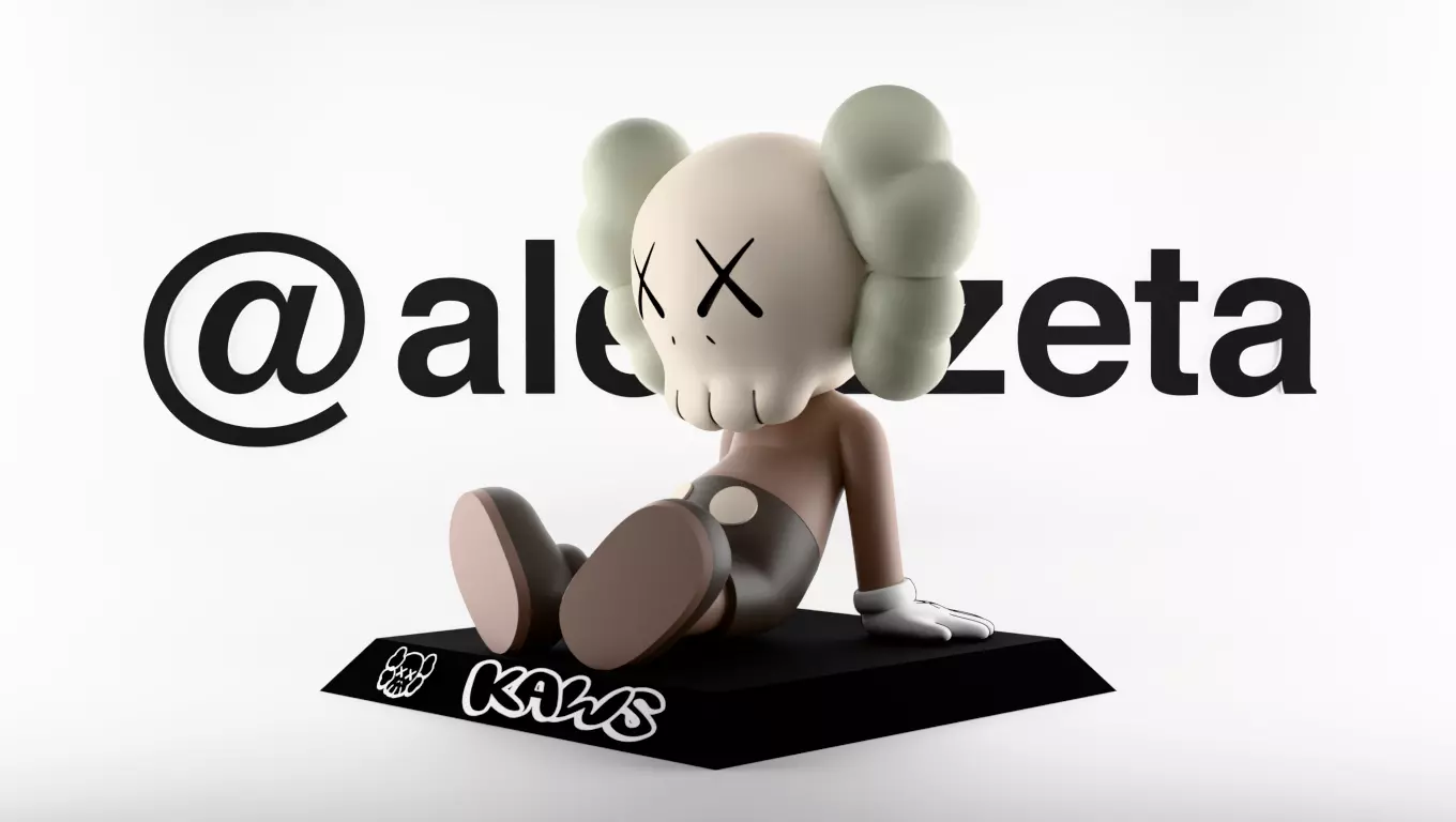Kaws Holiday Taipei Chibi Textured Low-poly 3D model_0