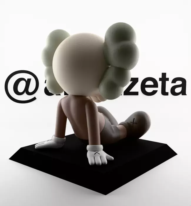 Kaws Holiday Taipei Chibi Textured Low-poly 3D model_23