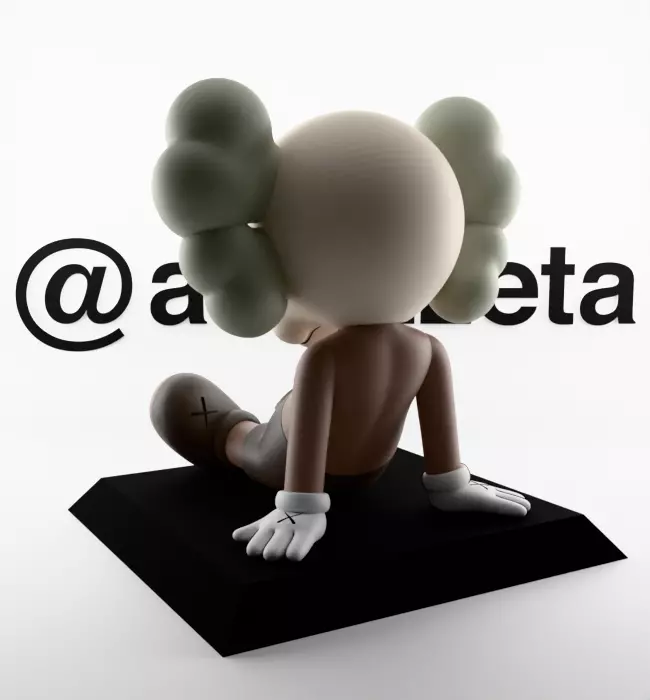 Kaws Holiday Taipei Chibi Textured Low-poly 3D model_16