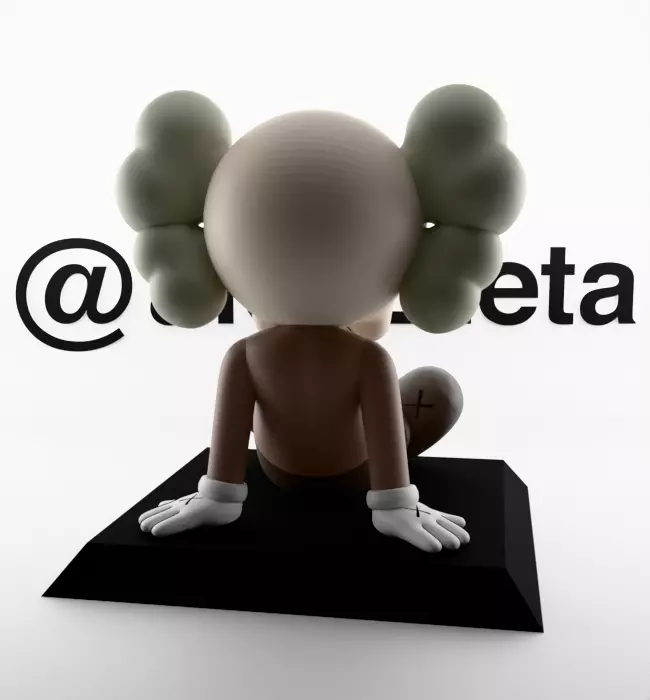 Kaws Holiday Taipei Chibi Textured Low-poly 3D model_20