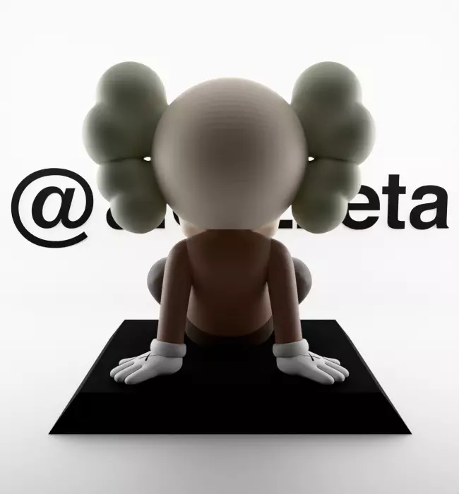 Kaws Holiday Taipei Chibi Textured Low-poly 3D model_19