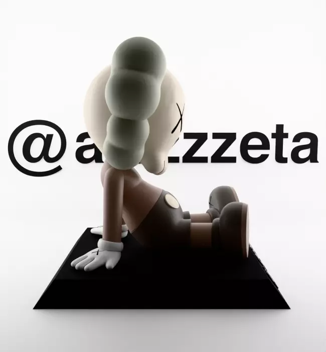 Kaws Holiday Taipei Chibi Textured Low-poly 3D model_28