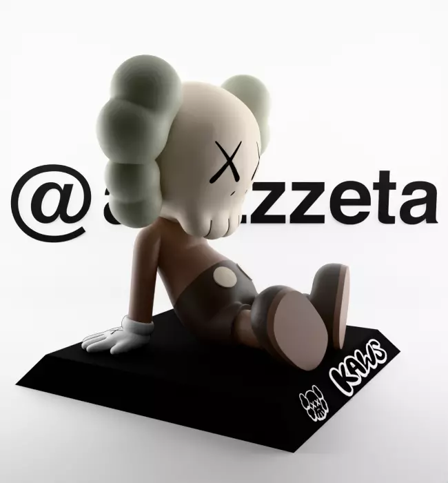 Kaws Holiday Taipei Chibi Textured Low-poly 3D model_31