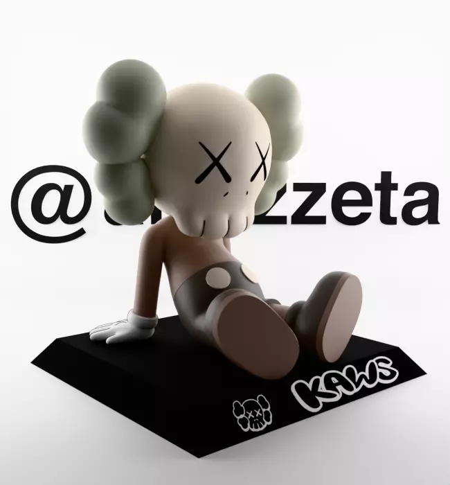 Kaws Holiday Taipei Chibi Textured Low-poly 3D model_33