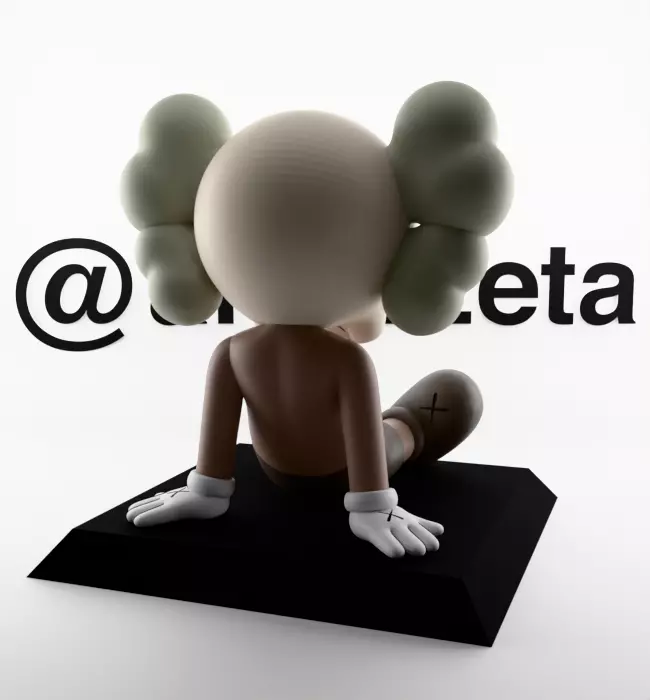 Kaws Holiday Taipei Chibi Textured Low-poly 3D model_21