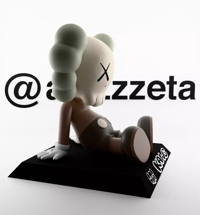 Kaws Holiday Taipei Chibi Textured Low-poly 3D model_30