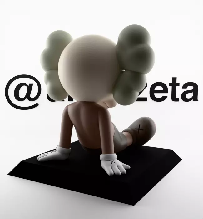 Kaws Holiday Taipei Chibi Textured Low-poly 3D model_22