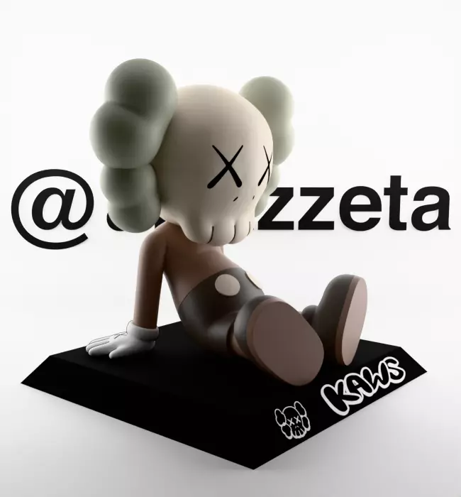 Kaws Holiday Taipei Chibi Textured Low-poly 3D model_32