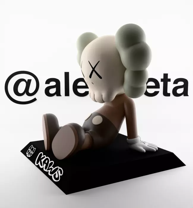 Kaws Holiday Taipei Chibi Textured Low-poly 3D model_7