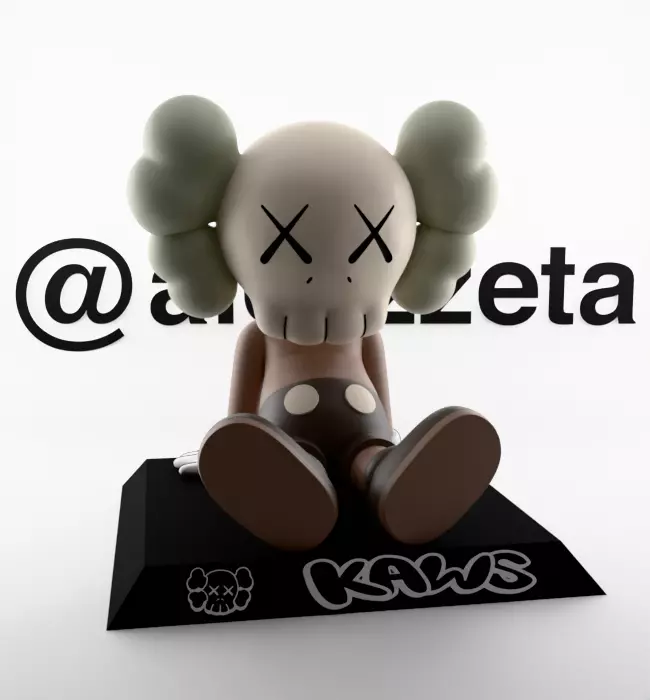 Kaws Holiday Taipei Chibi Textured Low-poly 3D model_36