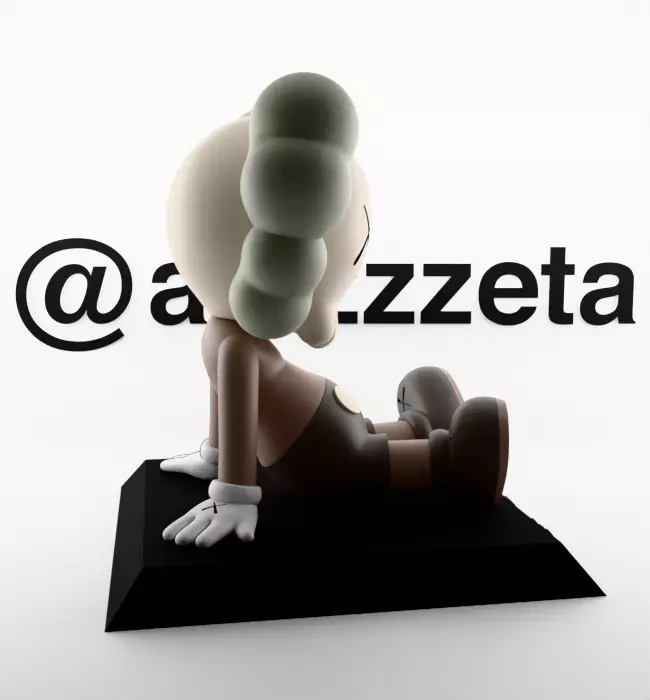 Kaws Holiday Taipei Chibi Textured Low-poly 3D model_27