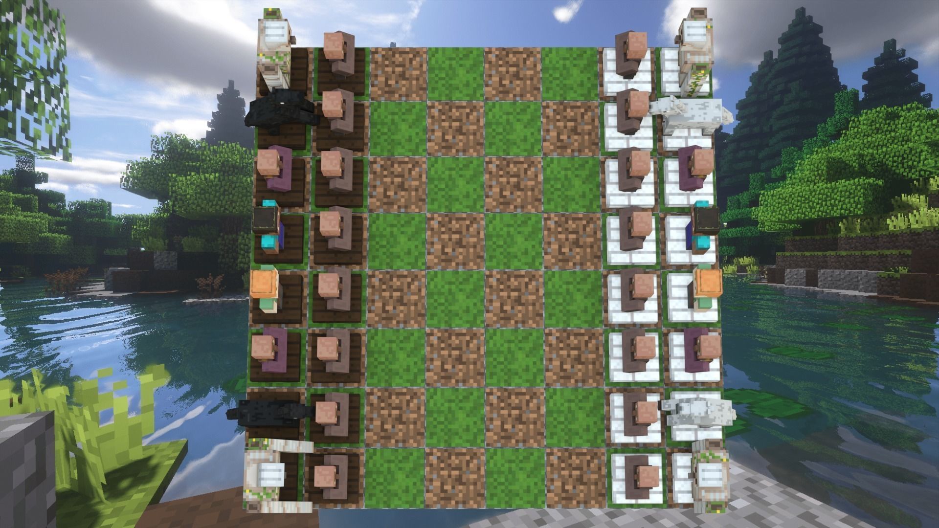 Minecraft Themed Chess Set Low-poly 3D model_5