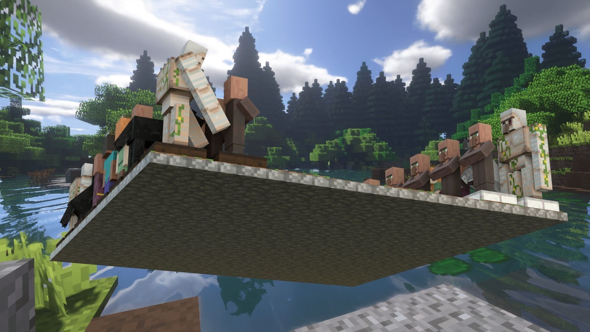 Minecraft Themed Chess Set Low-poly 3D model_6