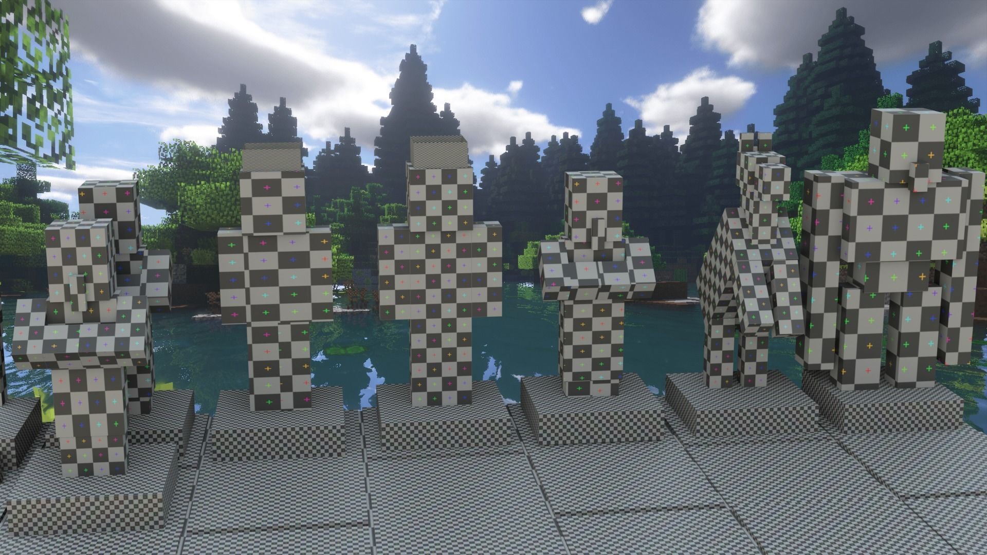 Minecraft Themed Chess Set Low-poly 3D model_13