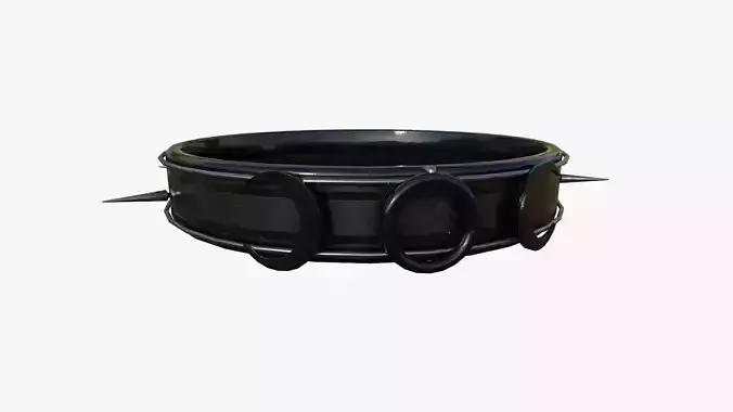 Gothic Collar I09 Steel - Character Fashion Design Low-poly 3D model
