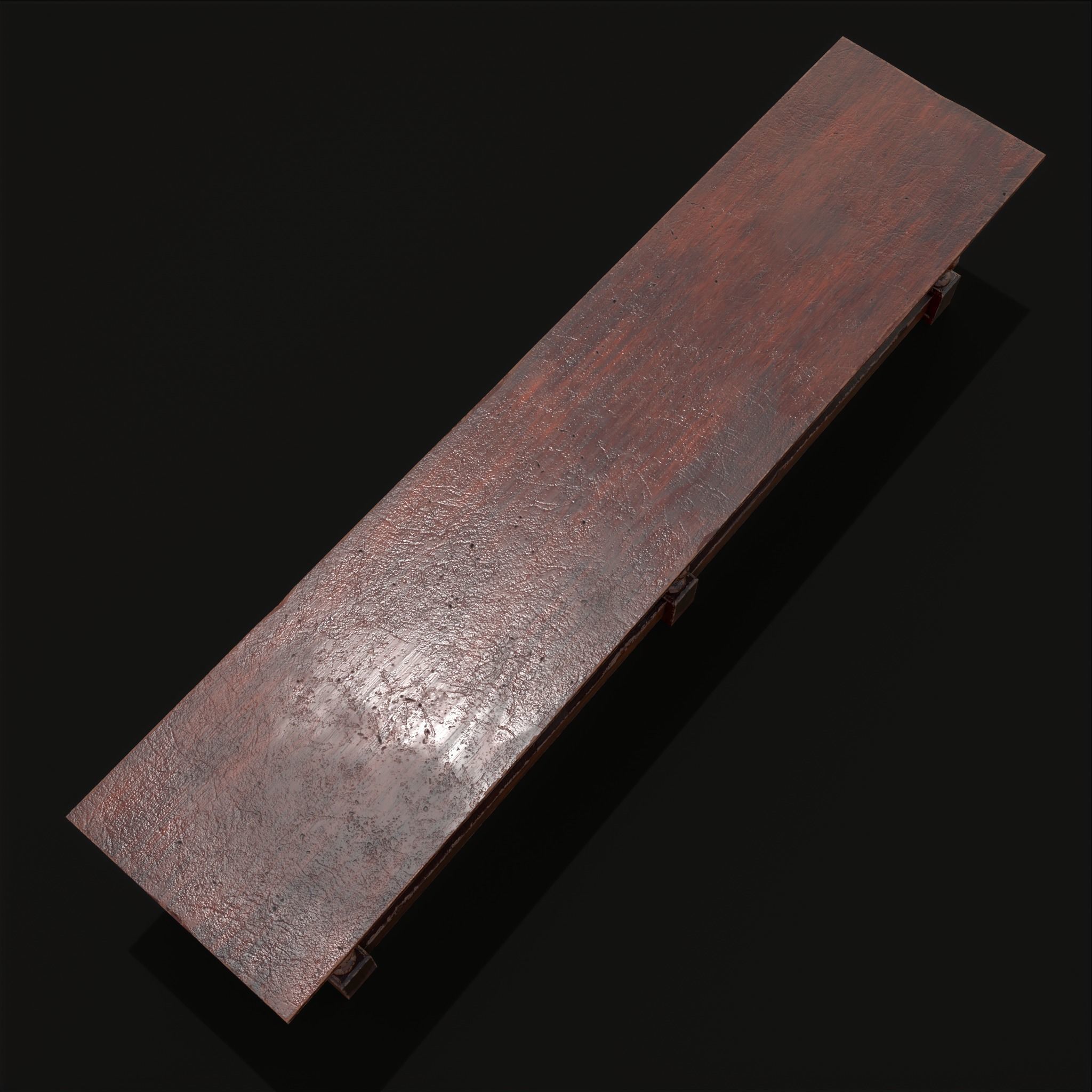 Medieval Elegant Long Dining Table  Low-poly 3D model_11