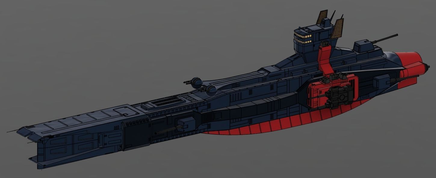 1l1700 Gundam battleship Salamis kai 3D print model_1