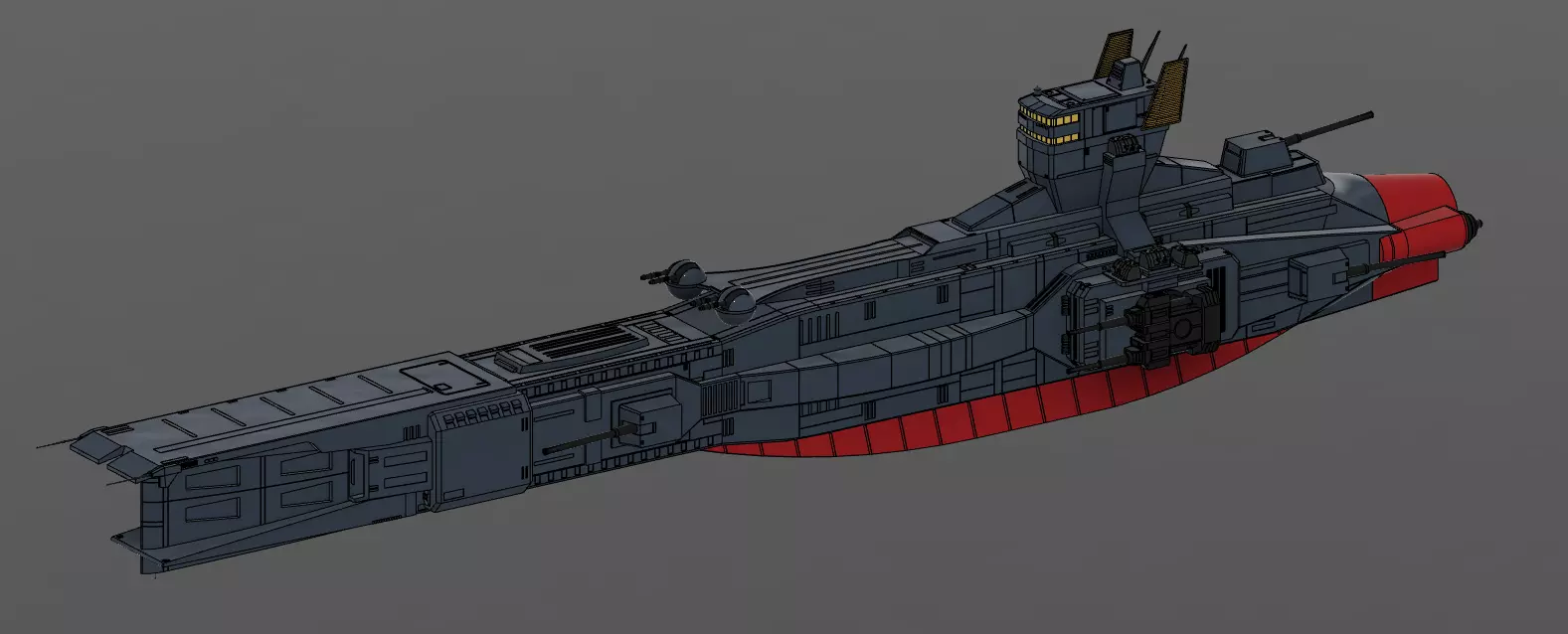 1l1700 Gundam battleship Salamis kai 3D print model_0