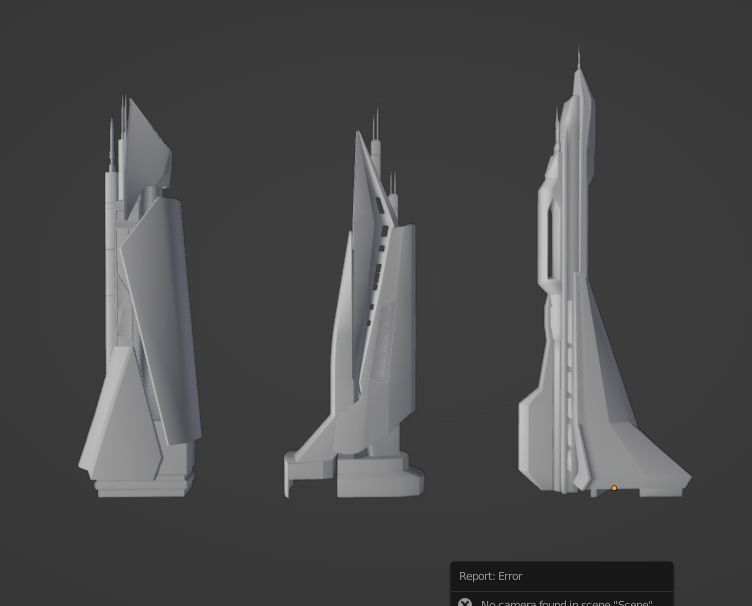 CITY SCI FI FUTURE Low-poly 3D model_8
