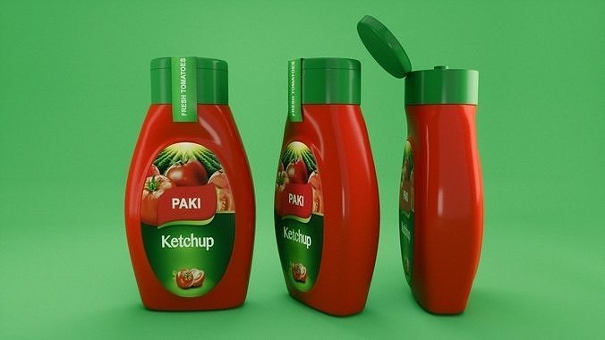 Ketchup bottle 3D model