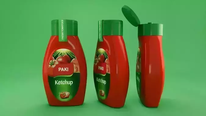 Ketchup bottle 3D model