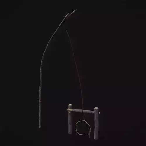 Primitive Rabbit Spring Snare Low-poly 3D model