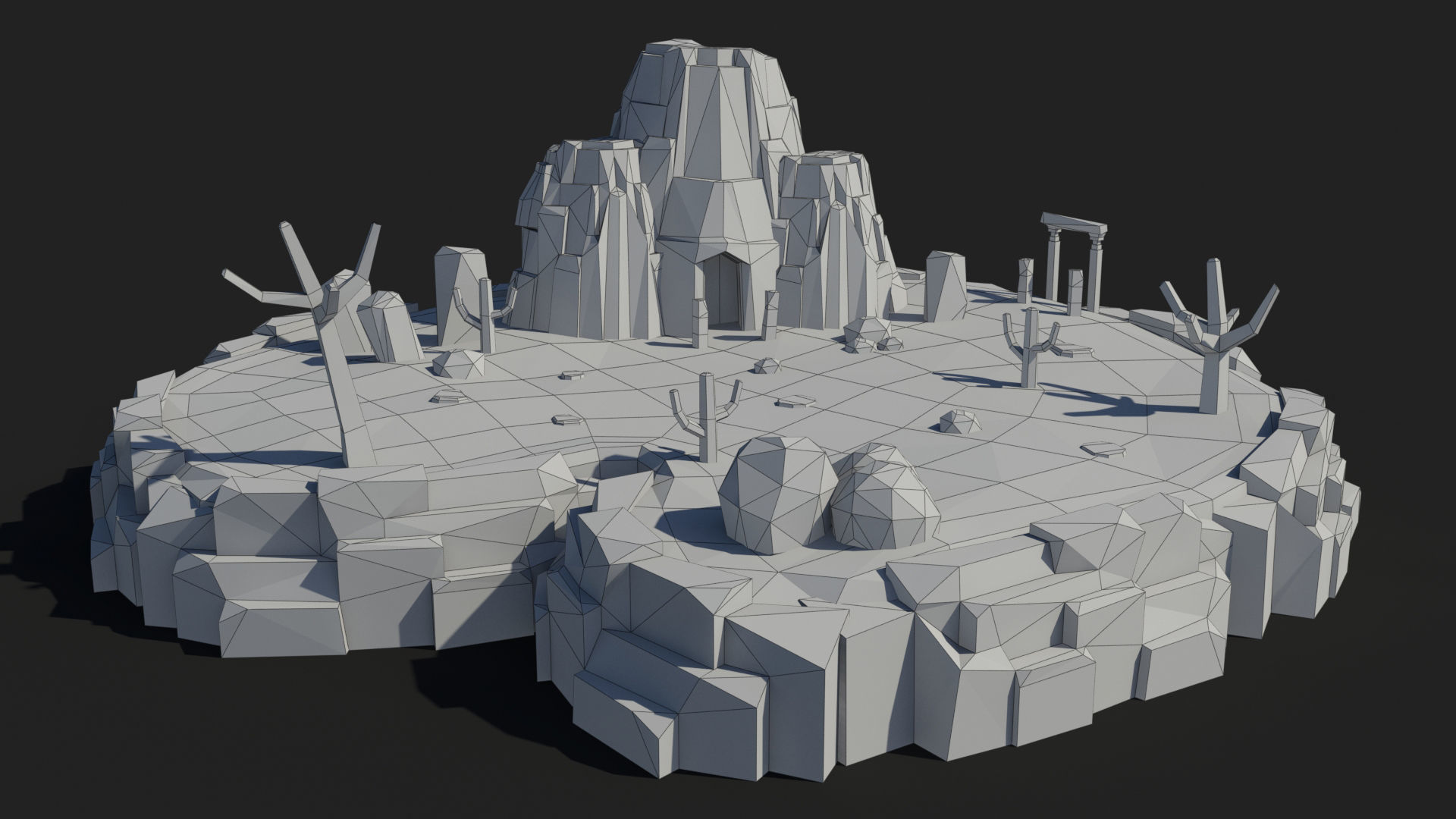 10 cartoon island landscape low poly 3D Model Collection_34