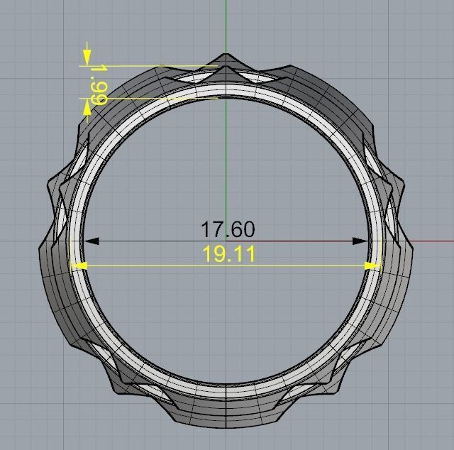 wedding rings set  3D print model_4