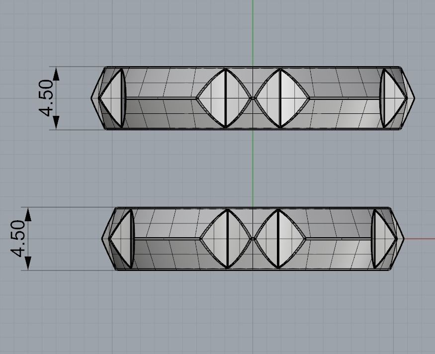 wedding rings set  3D print model_3