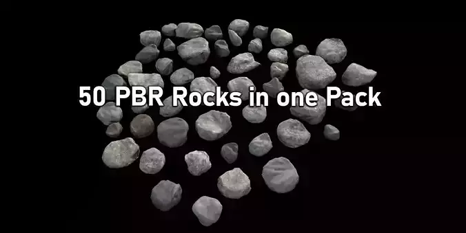50 Mossy Rocks-PBR