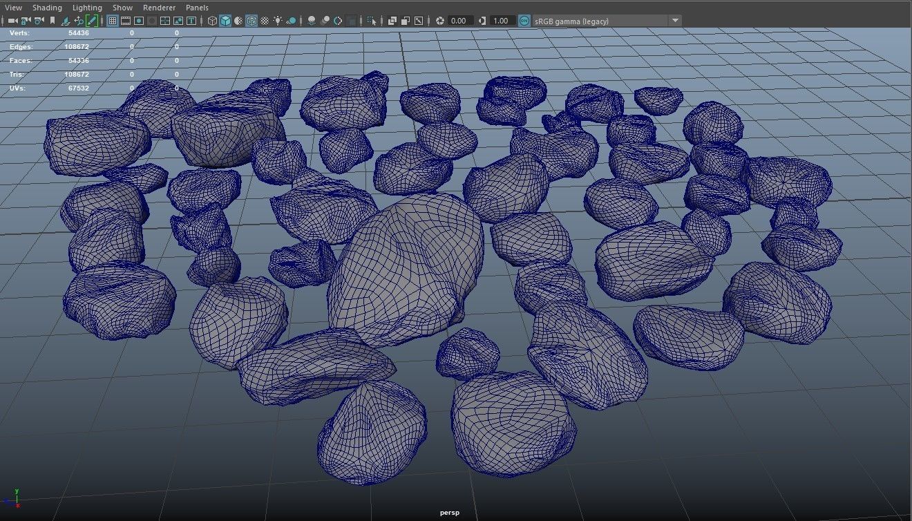 50 Mossy Rocks-PBR 3D model_5