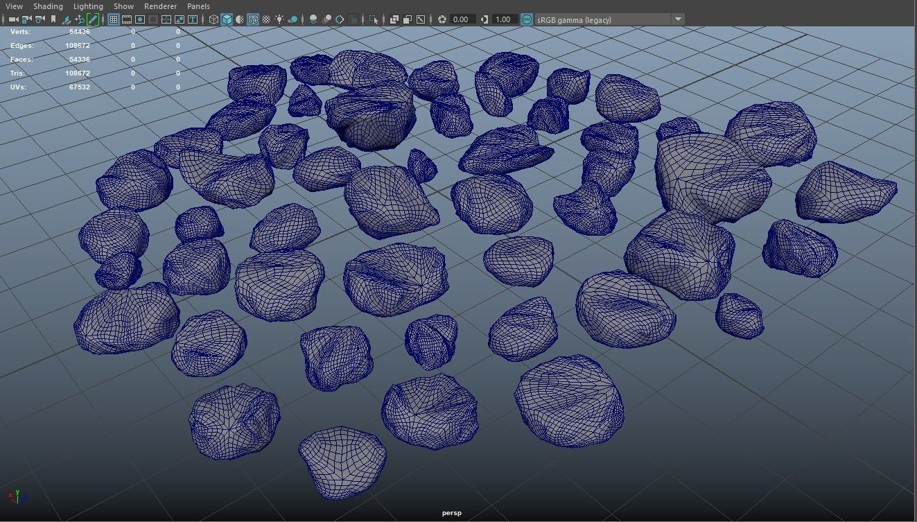50 Mossy Rocks-PBR 3D model_4