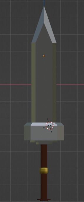 3D Low Poly Great Sword Low-poly 3D model_1