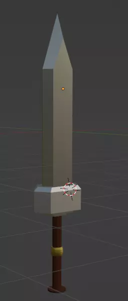 3D Low Poly Great Sword Low-poly 3D model_0