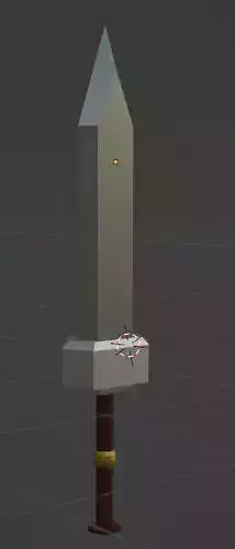 3D Low Poly Great Sword