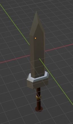 3D Low Poly Great Sword Low-poly 3D model_4