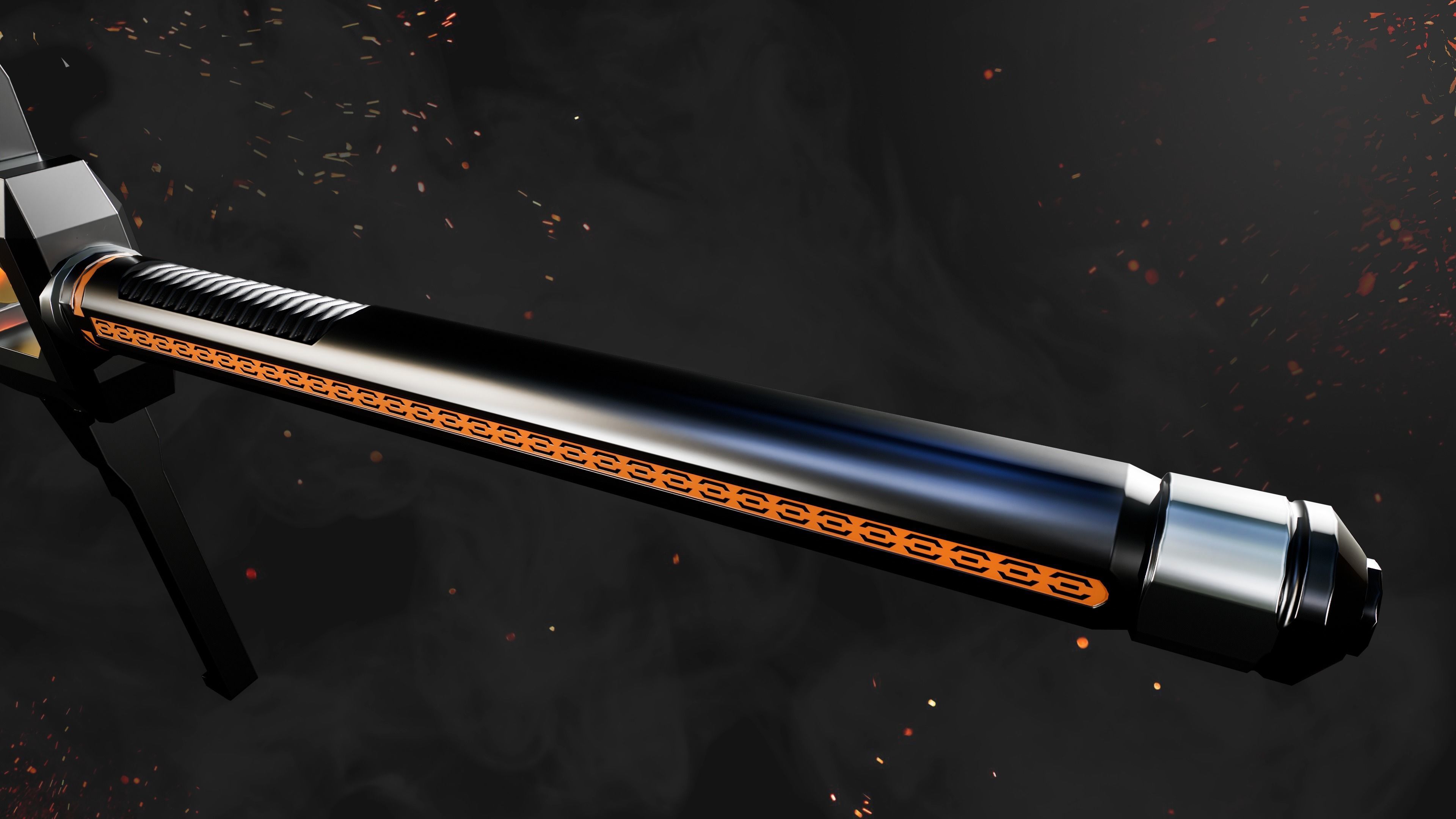 Future Sci-Fi Sword Game-Ready Low-poly 3D model_4