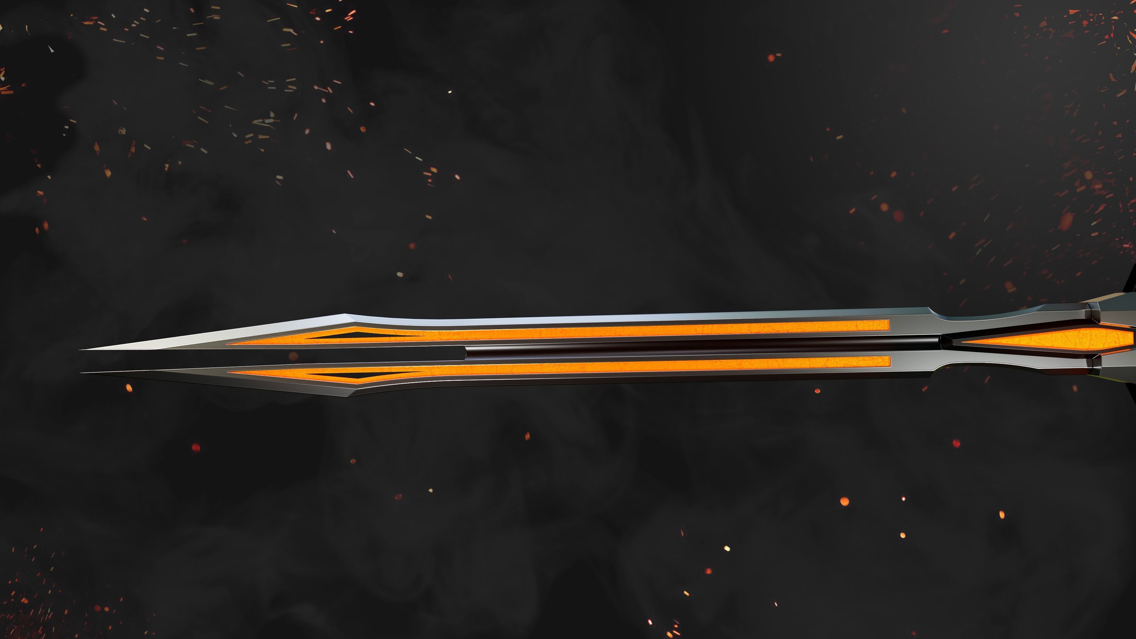 Future Sci-Fi Sword Game-Ready Low-poly 3D model_3