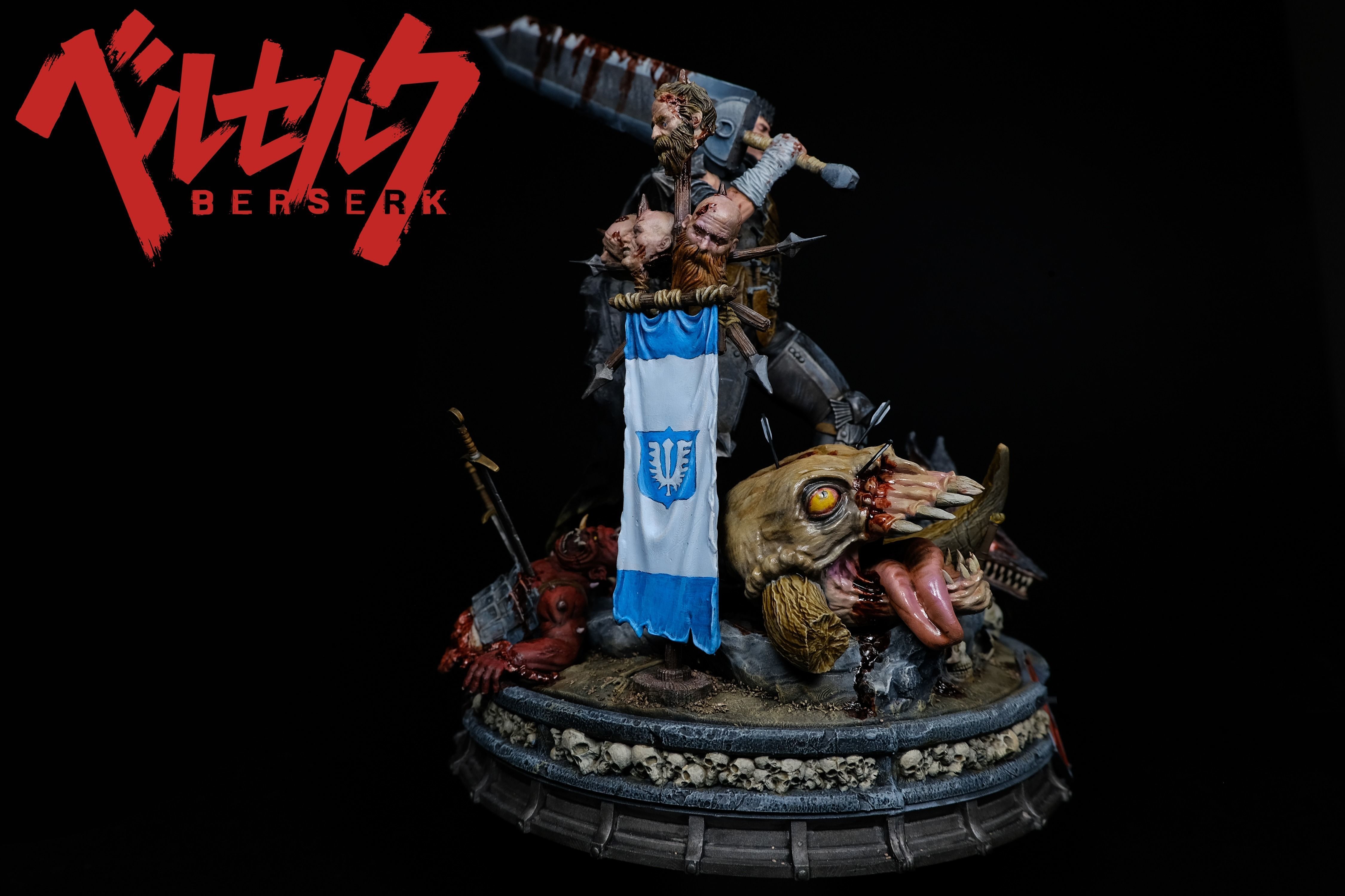 Berserk - Guts Diorama 3D print model_1