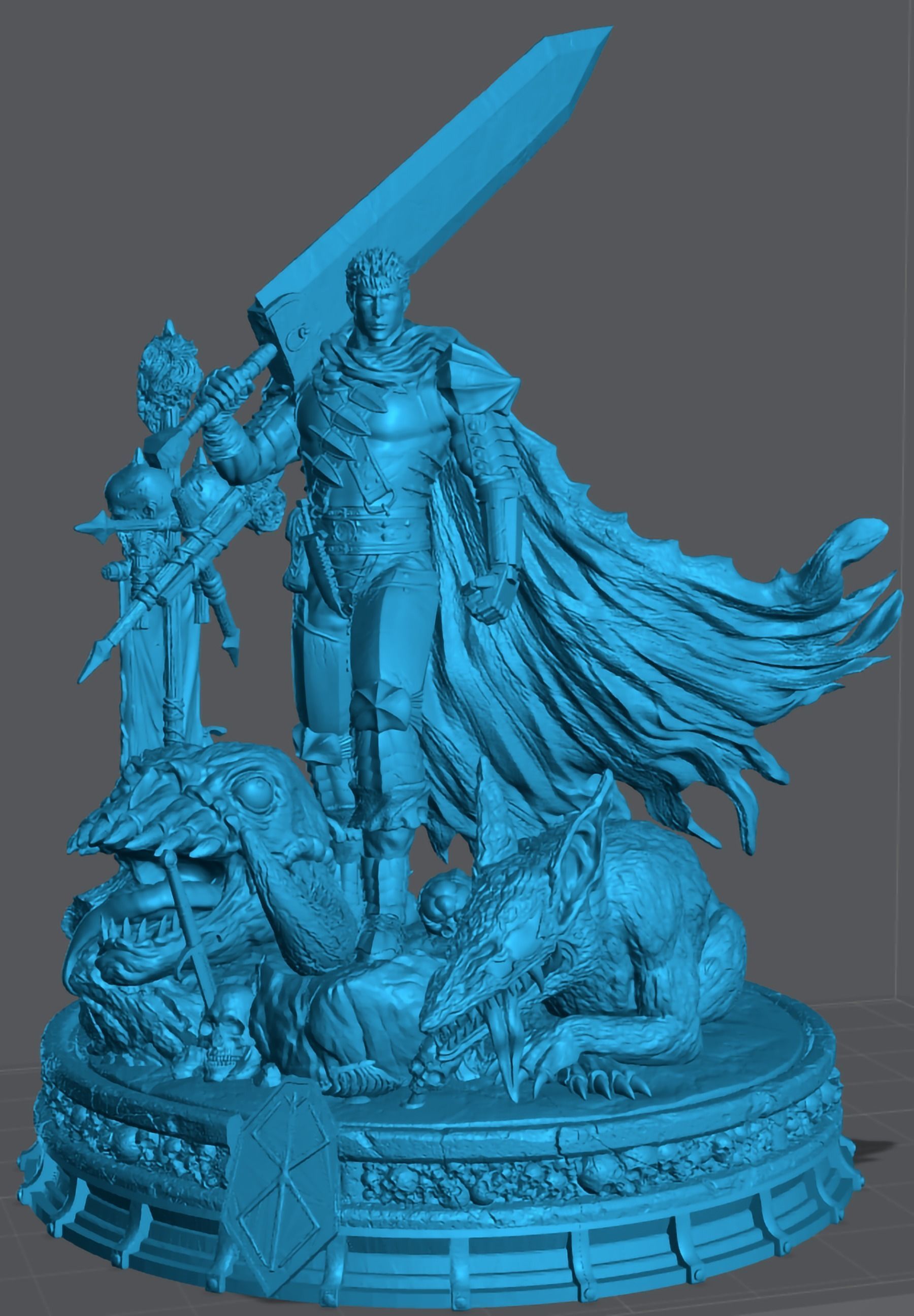 Berserk - Guts Diorama 3D print model_4