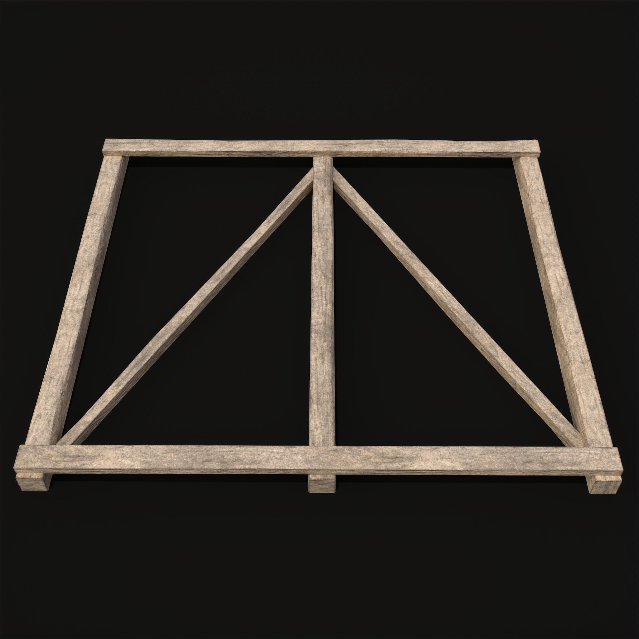 Rustic Mid Construction Wood Piles Low-poly 3D model_11