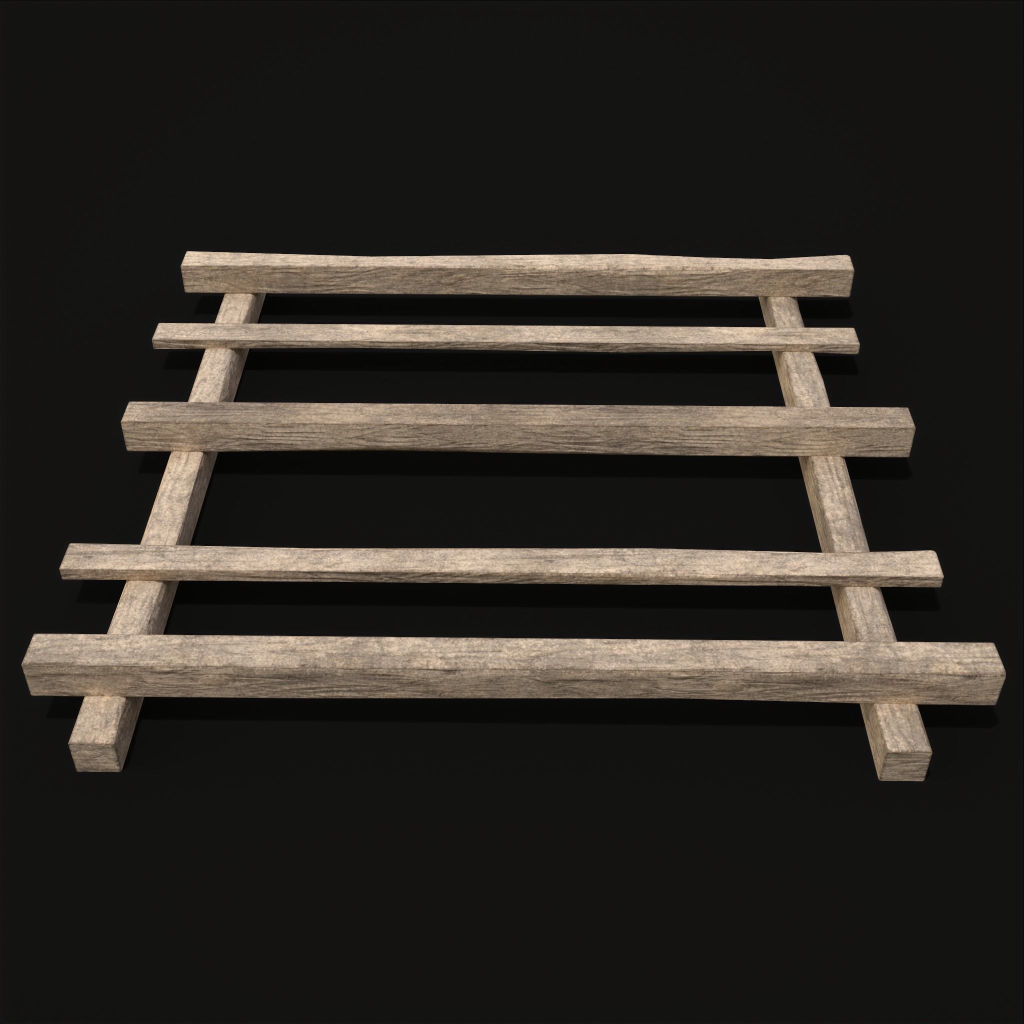 Rustic Mid Construction Wood Piles Low-poly 3D model_9