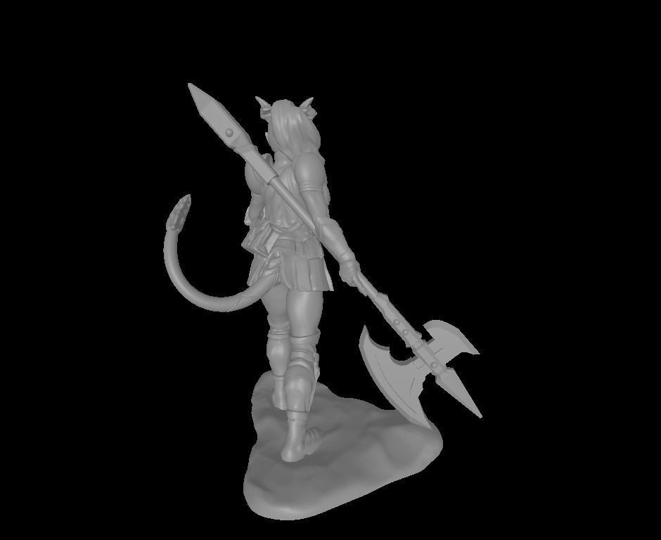 warrior woman 3D print model_1