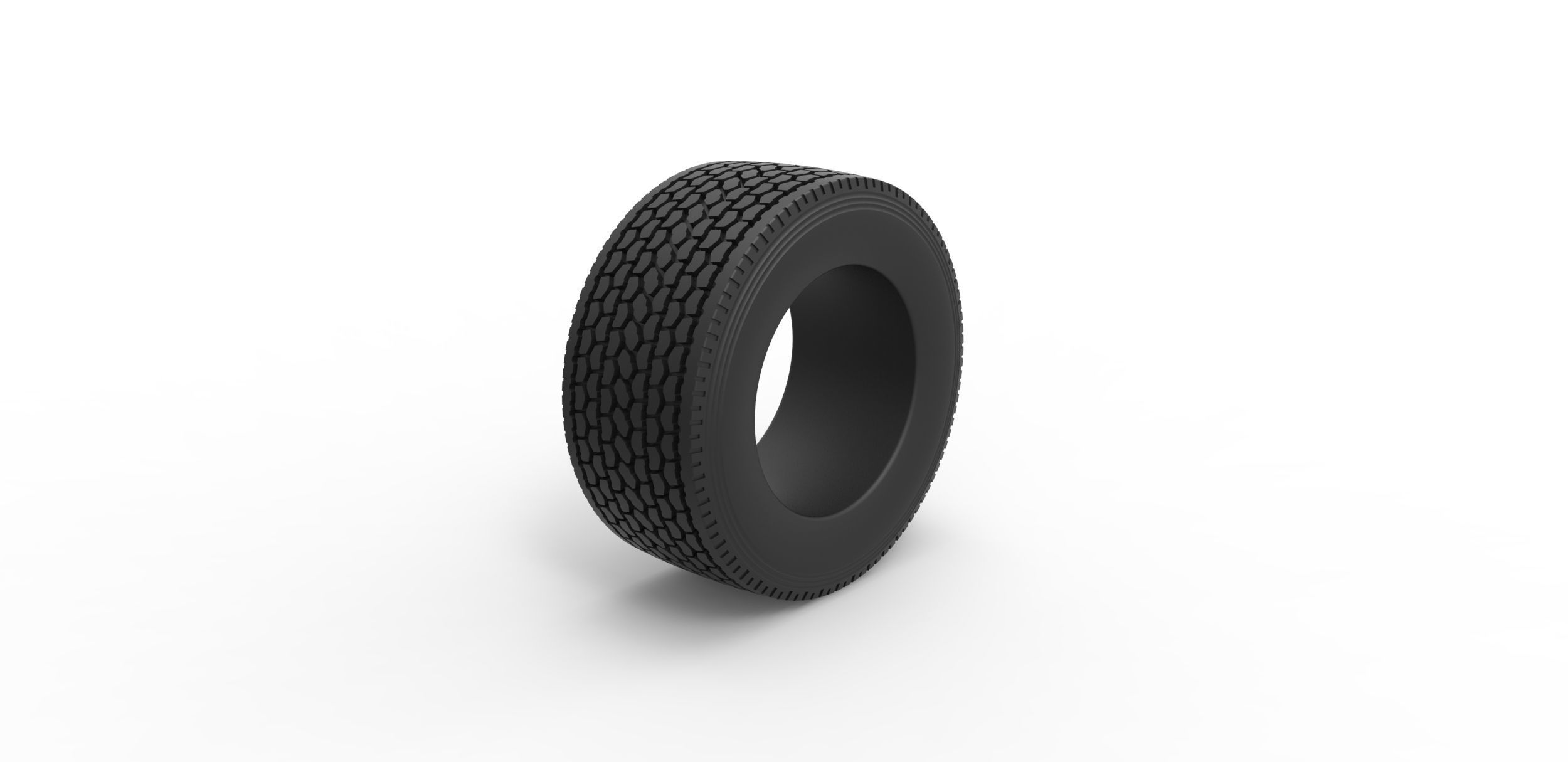 Super single semi tire Scale 1 to 25 3D print model_1