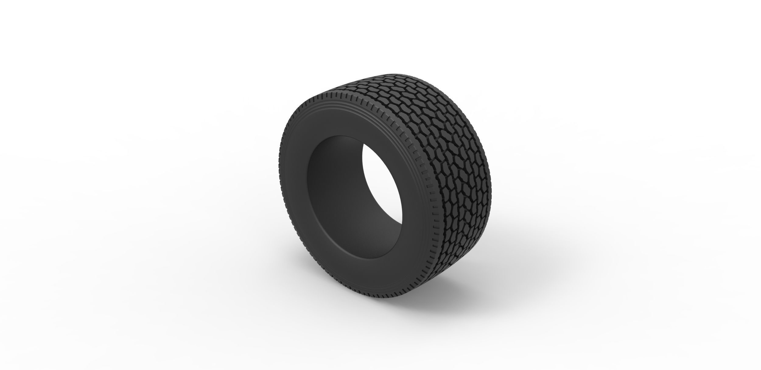 Super single semi tire Scale 1 to 25 3D print model_6