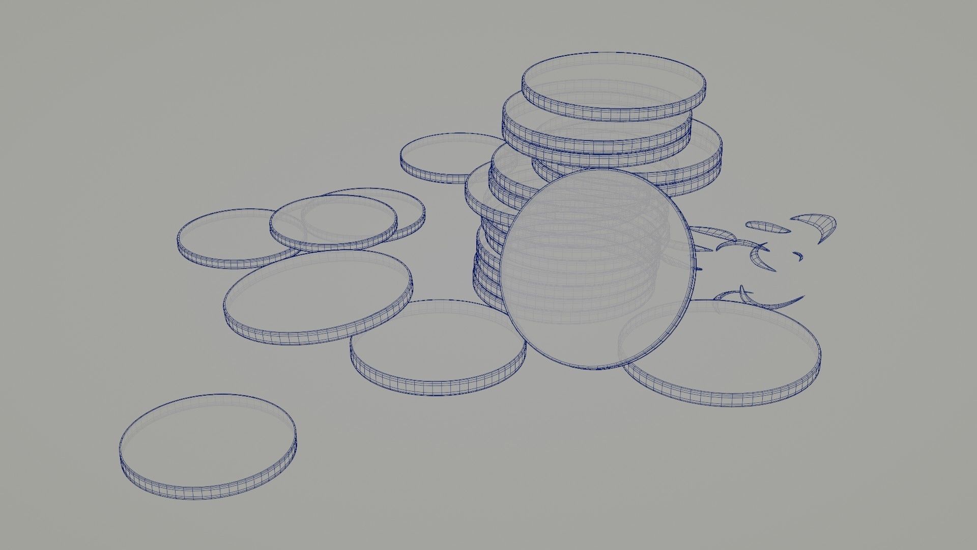 Four Dollars and Eighty Seven Cents in Various Coins 3D model_6