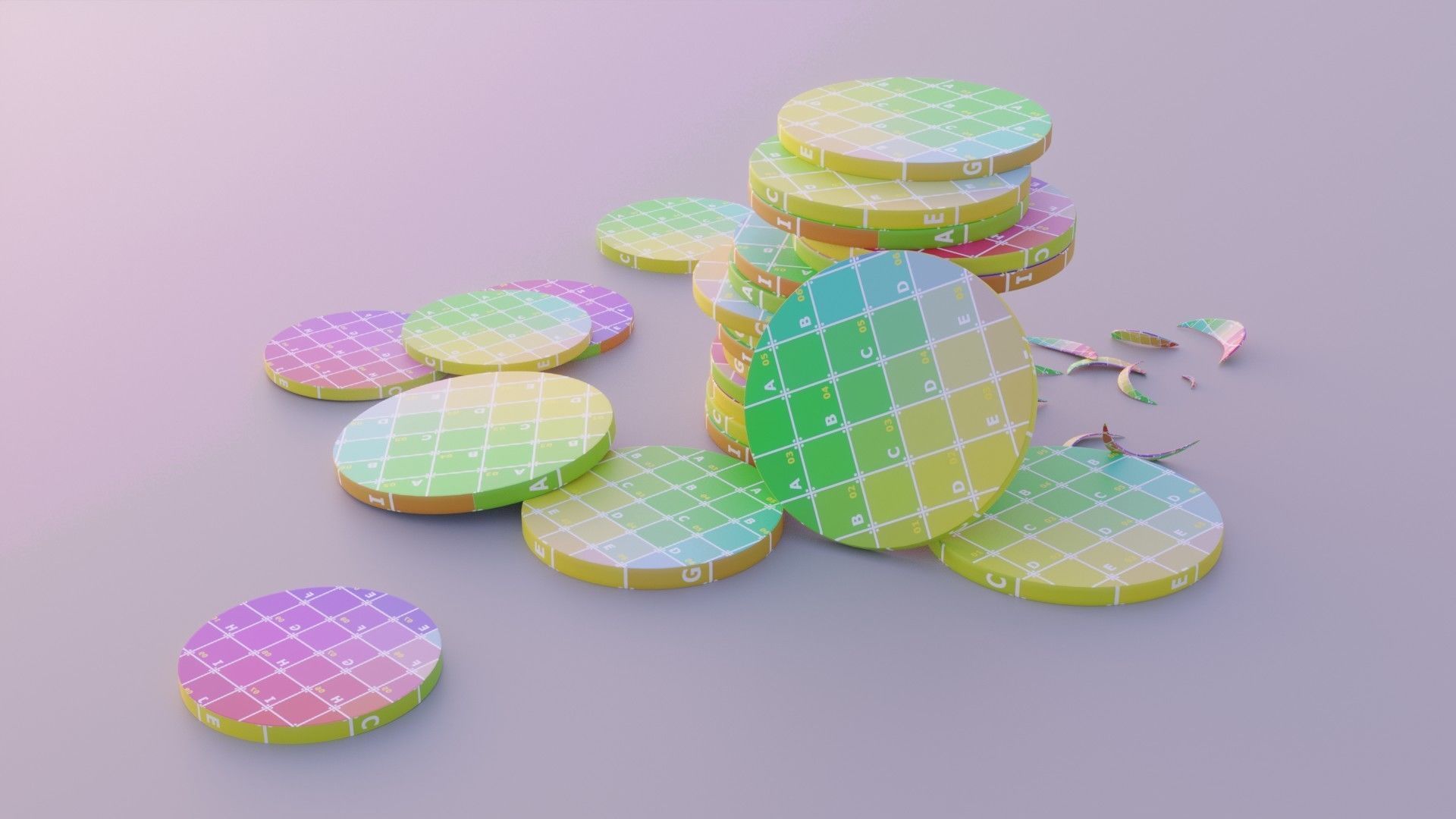 Four Dollars and Eighty Seven Cents in Various Coins 3D model_5