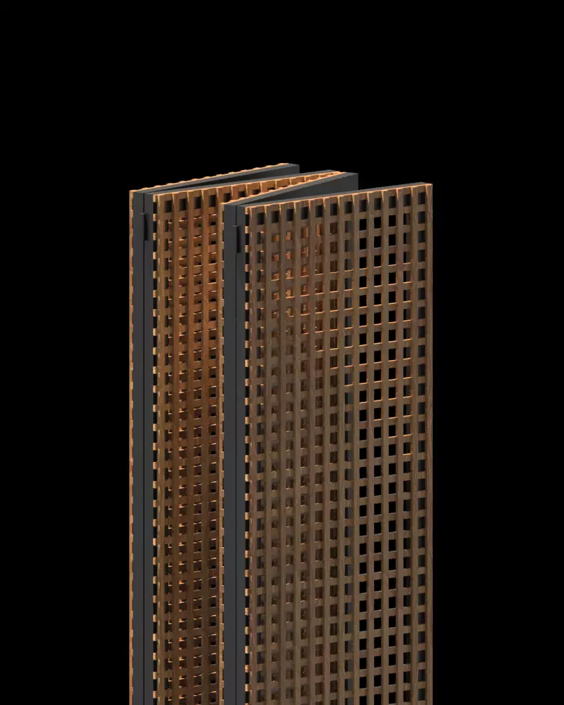 Venetiana pair of wooden bookshelves Free 3D model