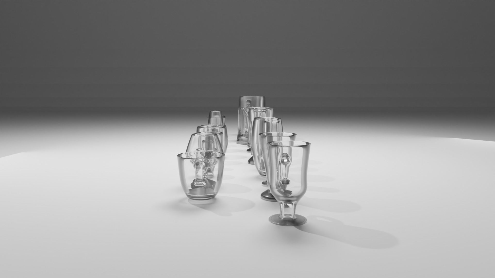Glass Cups Bundle 3D model_13